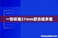 一张标准27mm胶合板多重