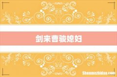 剑来曹骏媳妇