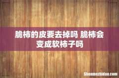 脆柿的皮要去掉吗 脆柿会变成软柿子吗
