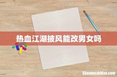 热血江湖披风能改男女吗