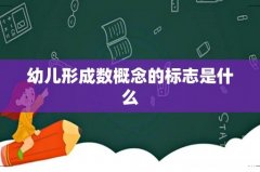 幼儿形成数概念的标志是什么