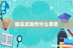 傻瓜式操作什么意思