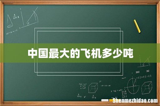 中国最大的飞机多少吨
