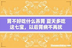 胃不好吃什么养胃 夏天多吃这七宝，以后胃病不再扰