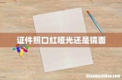证件照口红哑光还是镜面