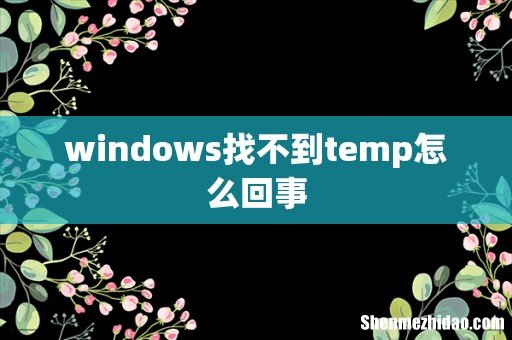 windows找不到temp怎么回事