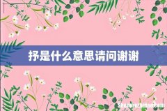 抒是什么意思请问谢谢