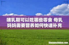 哺乳期可以吃哪些零食 母乳妈妈需要营养如何快速补充能量
