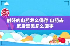 削好的山药怎么保存 山药去皮后变黑怎么回事