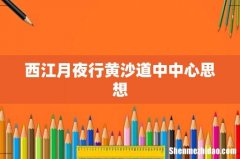 西江月夜行黄沙道中中心思想