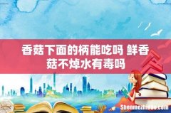 香菇下面的柄能吃吗 鲜香菇不焯水有毒吗