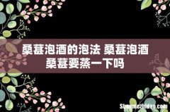 桑葚泡酒的泡法 桑葚泡酒桑葚要蒸一下吗