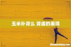 玉米补肾么 肾虚的表现