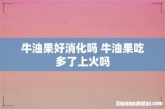 牛油果好消化吗 牛油果吃多了上火吗