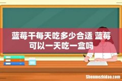 蓝莓干每天吃多少合适 蓝莓可以一天吃一盒吗