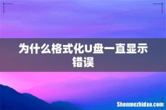 为什么格式化U盘一直显示错误