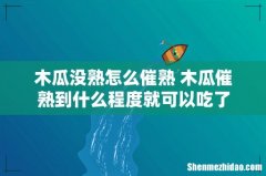 木瓜没熟怎么催熟 木瓜催熟到什么程度就可以吃了