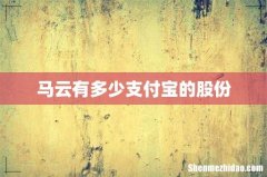 马云有多少支付宝的股份