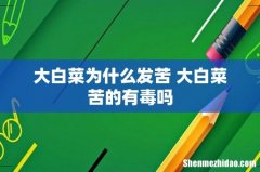 大白菜为什么发苦 大白菜苦的有毒吗