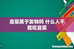 韭菜属于发物吗 什么人不能吃韭菜