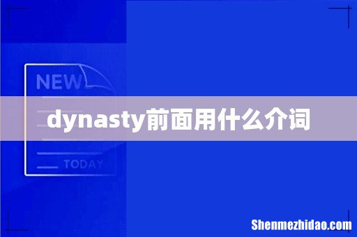 dynasty前面用什么介词