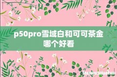 p50pro雪域白和可可茶金哪个好看