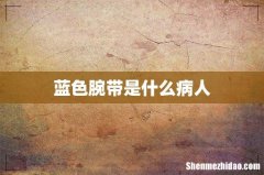 蓝色腕带是什么病人
