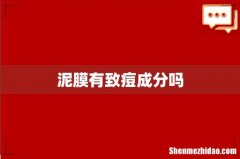 泥膜有致痘成分吗