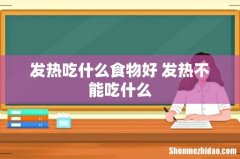 发热吃什么食物好 发热不能吃什么