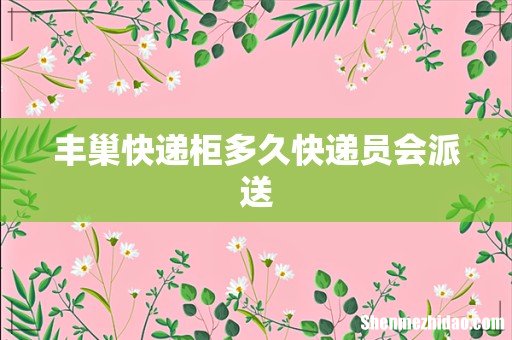 丰巢快递柜多久快递员会派送