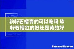 软籽石榴青的可以吃吗 软籽石榴红的好还是黄的好