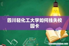 四川轻化工大学如何挂失校园卡