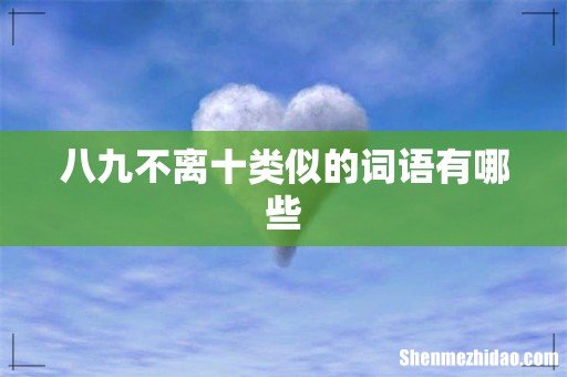 八九不离十类似的词语有哪些