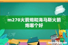 m270火箭炮和海马斯火箭炮哪个好