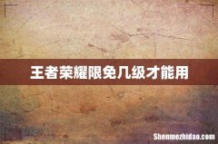 王者荣耀限免几级才能用