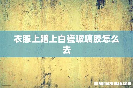 衣服上蹭上白瓷玻璃胶怎么去
