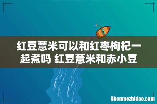 红豆薏米可以和红枣枸杞一起煮吗 红豆薏米和赤小豆薏米哪个祛湿效果好