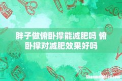 胖子做俯卧撑能减肥吗 俯卧撑对减肥效果好吗