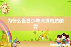 为什么夏日少年派没有贺峻霖
