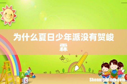 为什么夏日少年派没有贺峻霖