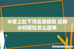 半夜上吐下泻应急措施 拉稀水和呕吐怎么回事