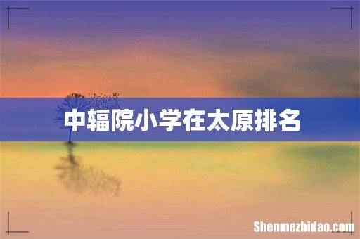 中辐院小学在太原排名