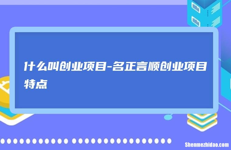 创业项目的特征 创业项目的特征包括