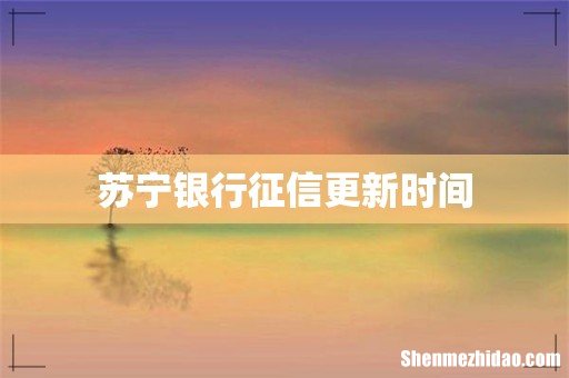 苏宁银行征信更新时间