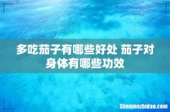 多吃茄子有哪些好处 茄子对身体有哪些功效