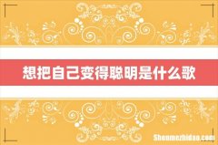 想把自己变得聪明是什么歌