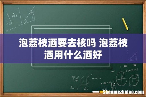 泡荔枝酒要去核吗 泡荔枝酒用什么酒好