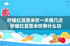 柠檬红豆薏米饮一天喝几次 柠檬红豆薏米饮有什么功效
