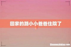 回家的路小小爸爸住院了
