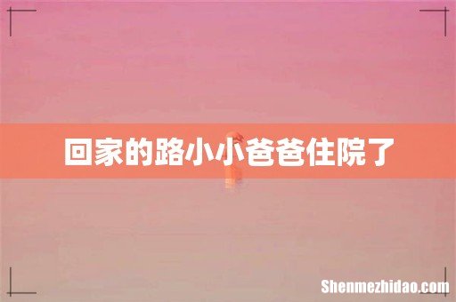 回家的路小小爸爸住院了